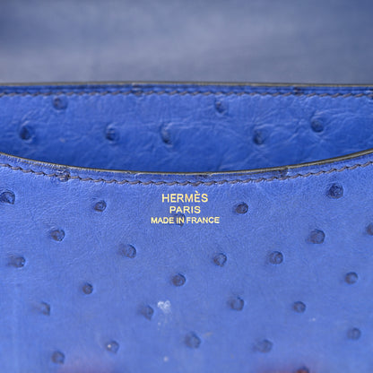 Hermes Ostrich Constance 18 Bleu Saphir 6 of 19