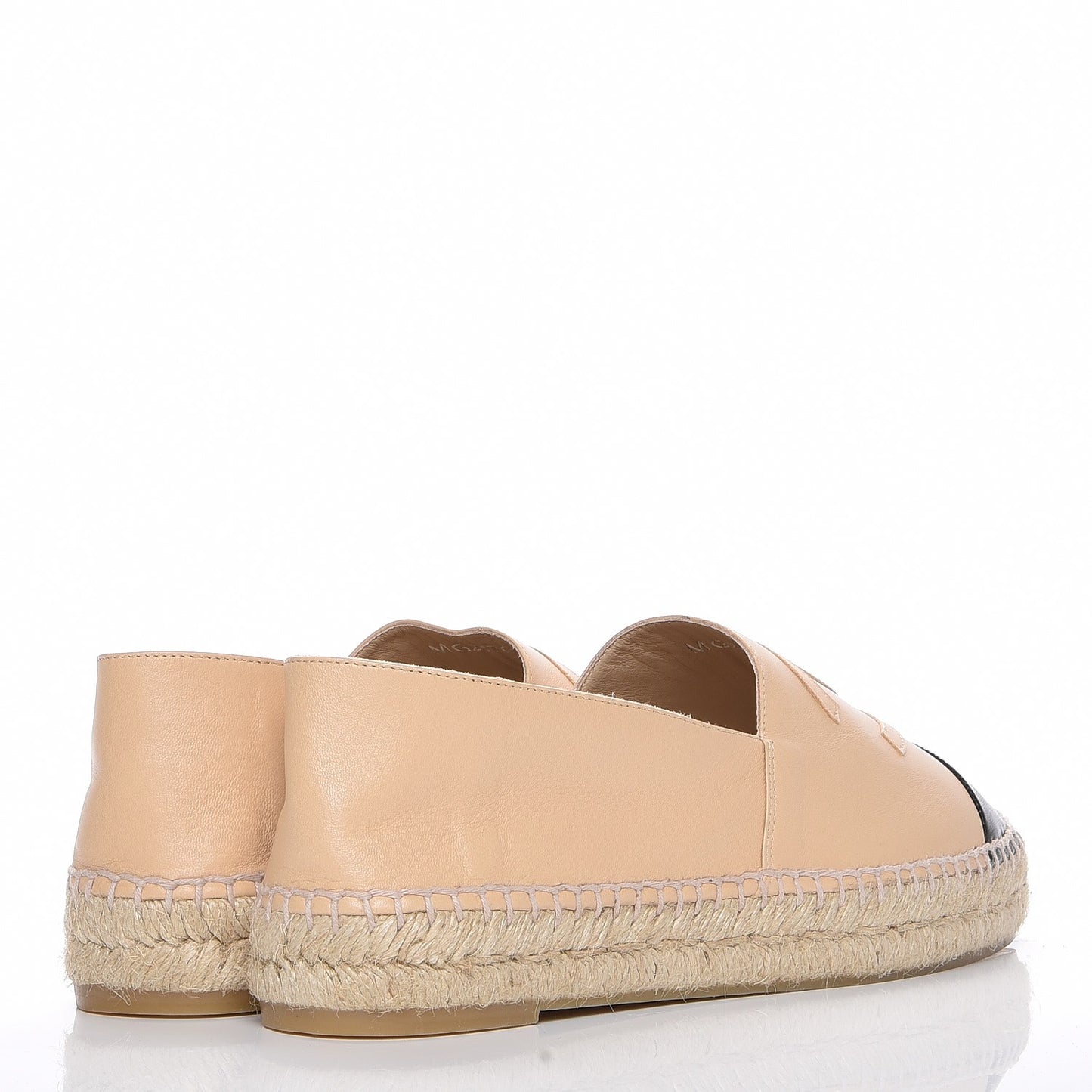Lambskin CC Espadrilles 40 Beige Black