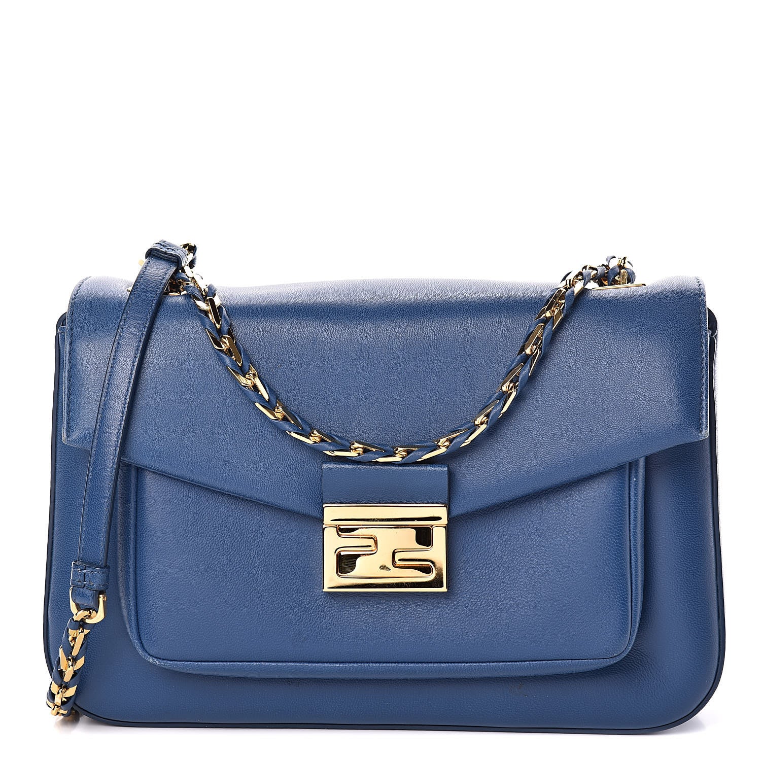 Fendi Nappa Be Baguette Crossbody Bag Iris 1 of 9