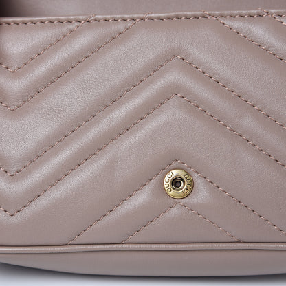 Gucci Calfskin Matelasse Super Mini GG Marmont Shoulder Bag Porcelain Rose 11 of 12