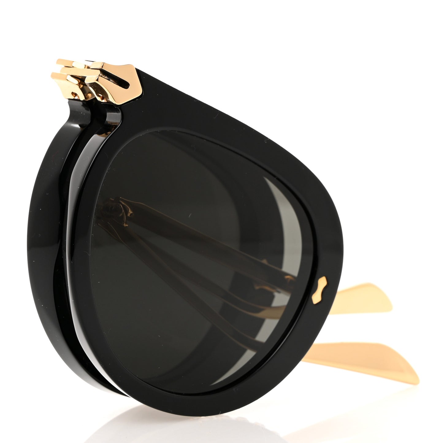 Acetate Crystal Foldable Aviator Sunglasses GG0307S Black