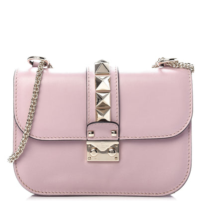 Valentino Garavani Vitello Small Glam Lock Rockstud Flap Water Rose 1 of 9