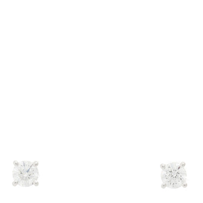 Tiffany Platinum Diamond .31ctw Solitaire Earrings 1 of 5