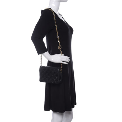 Louis Vuitton Lambskin Embossed Monogram Pochette Coussin Black 2 of 9