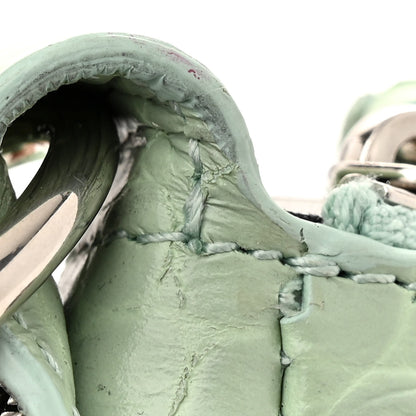 Balenciaga Extra Supple Calfskin Crocodile Embossed Le Cagole Shoulder Bag XS Light Green 11 of 12