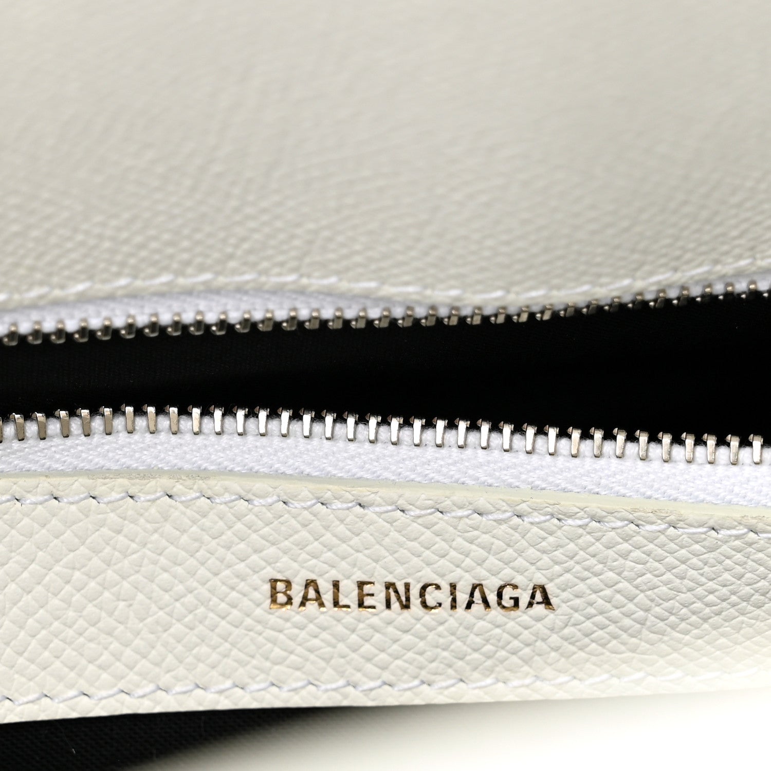 Balenciaga Grained Calfskin XXS Ville Top Handle Bag White Black 6 of 10