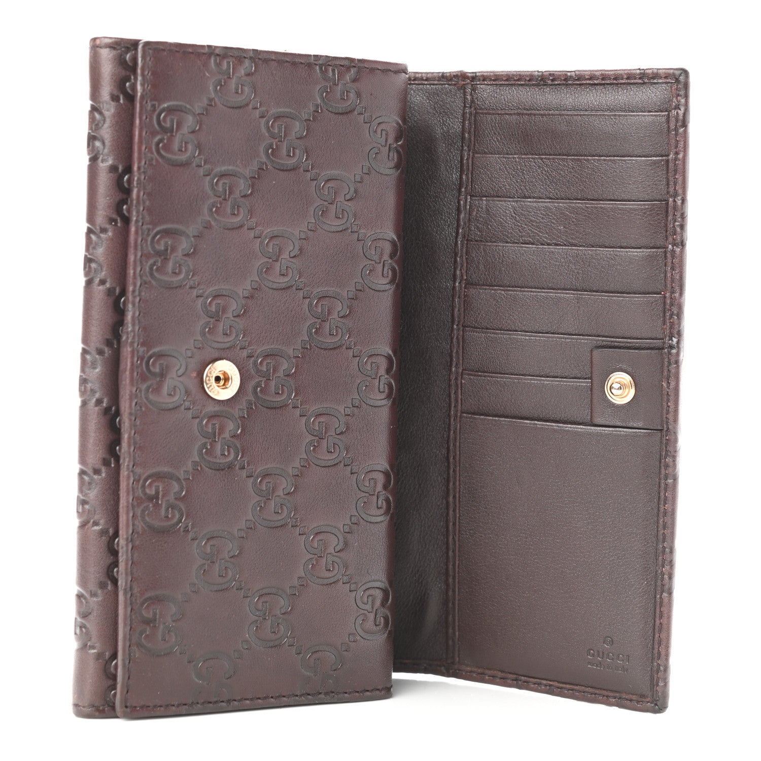 Gucci Guccissima Indy Continental Wallet Brown 6 of 9