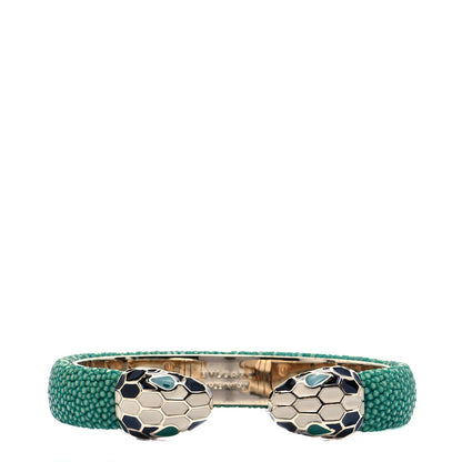 Bulgari Galuchat Serpenti Forever Bracelet Green 1 of 5