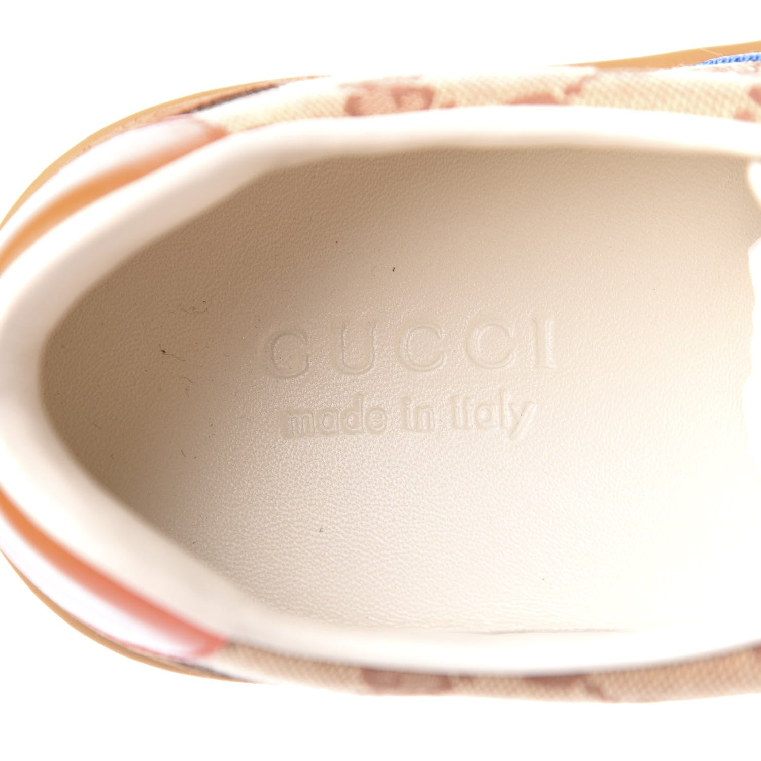 Gucci GG Monogram Suede Web Mens G74 Sneakers 9 Beige Ruggine Cuir 7 of 9