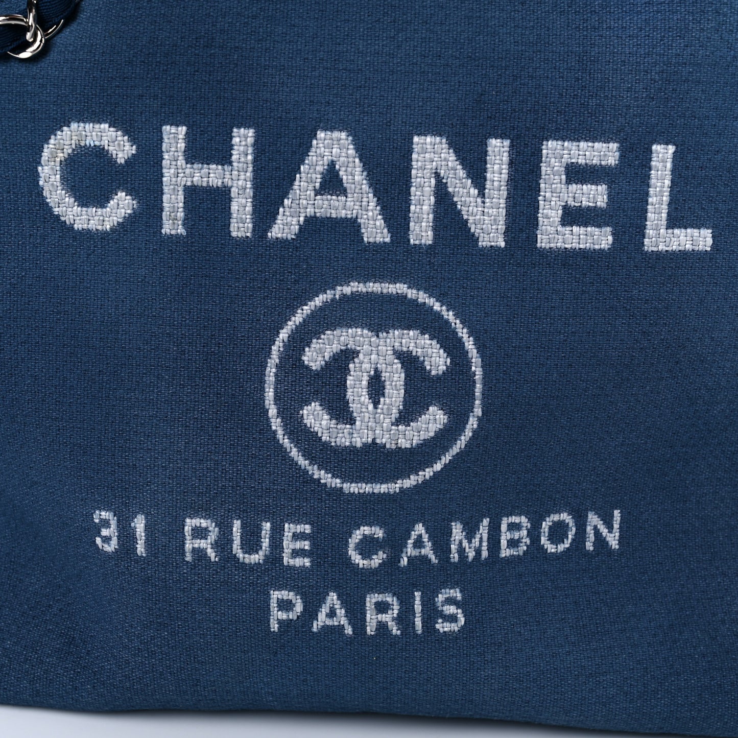 Canvas Medium Deauville Tote Blue