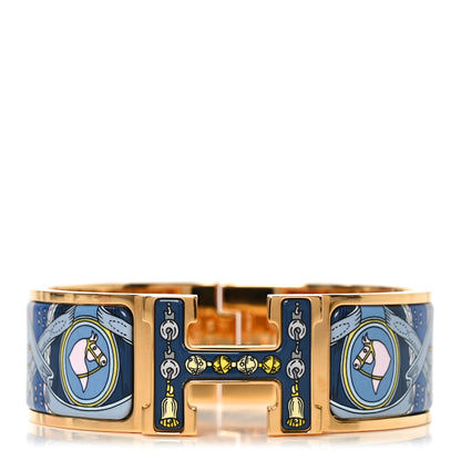 Hermes Enamel Printed Wide Bouquets Selliers Clic Clac H Bracelet PM Ecume 1 of 4