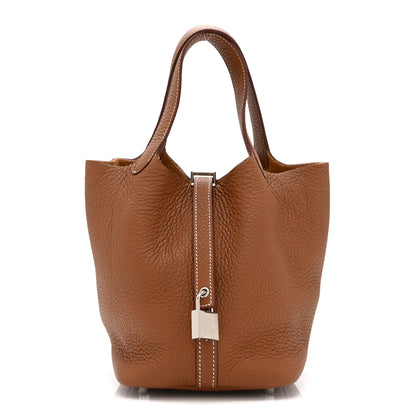Hermes Taurillon Clemence Picotin Lock 18 PM Gold 1 of 11