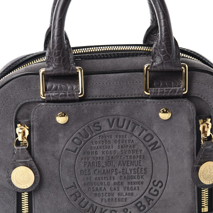 Louis Vuitton Havane Stamped Trunk Bowler PM Gray 9 of 10