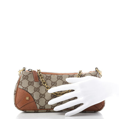 Gucci Monogram Horsebit Nail Chain Pochette Orange 2 of 10