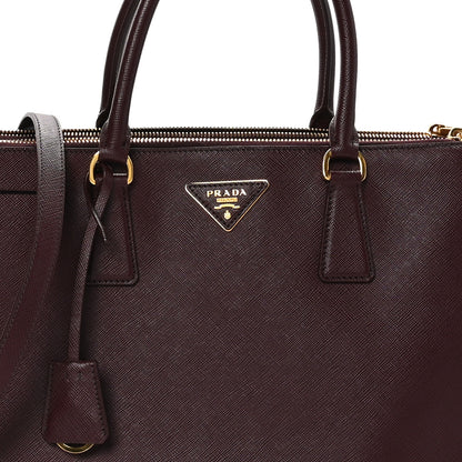 Prada Saffiano Vernice Medium Galleria Double Zip Cerise 8 of 11