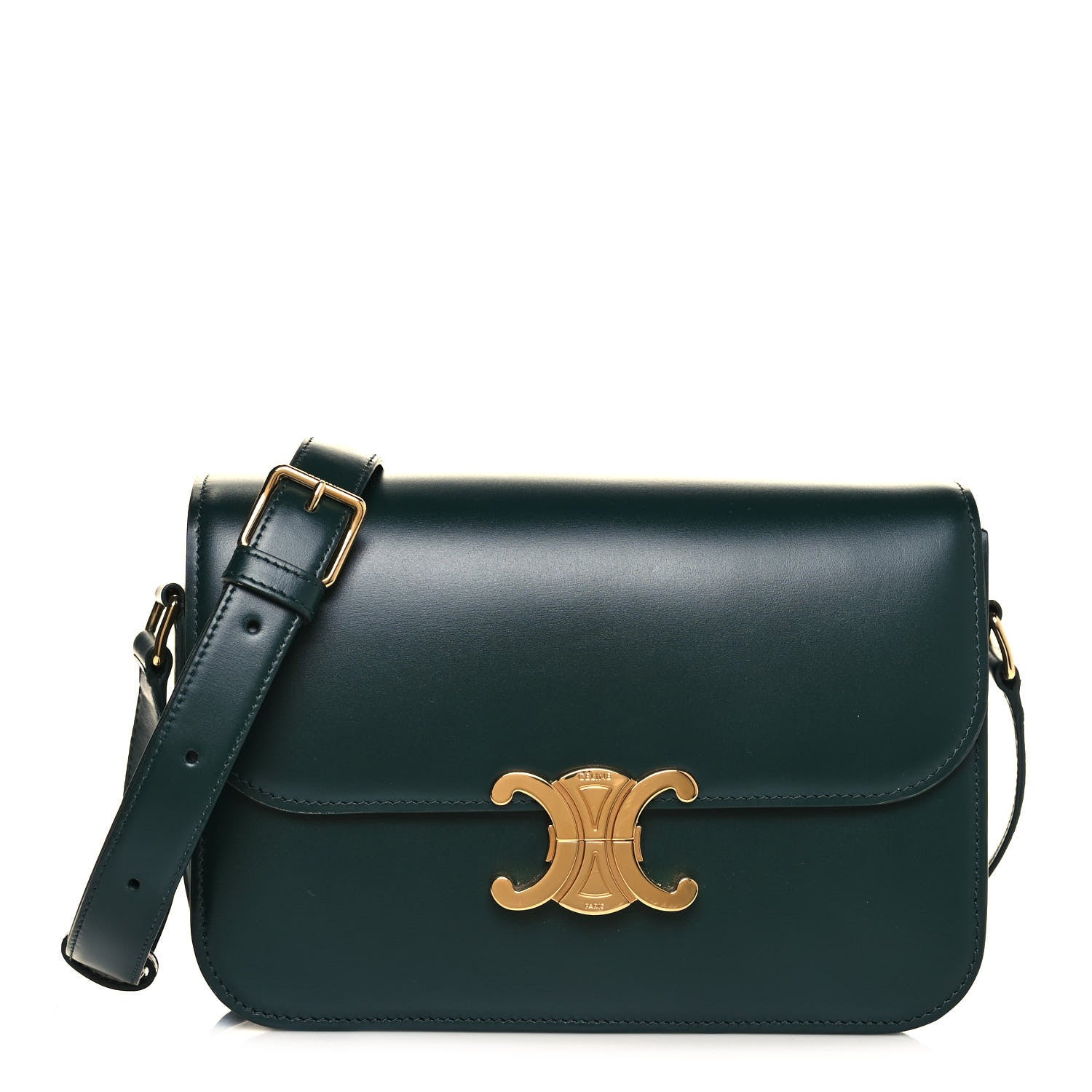Celine Shiny Calfskin Medium Triomphe Amazone 1 of 13