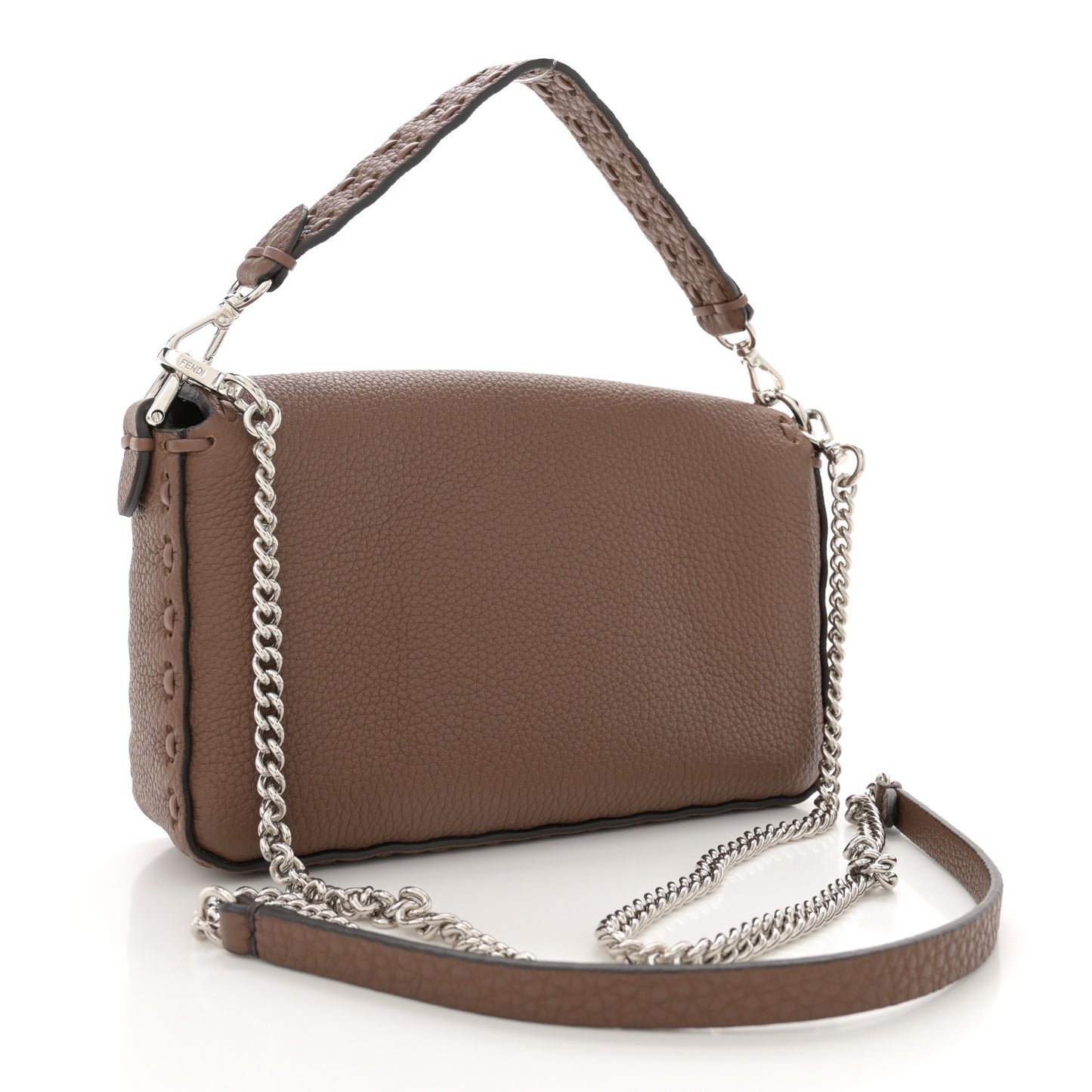 Cuoio Roma Sellerissima Nappa Sintetica Tape Stitch Mini Baguette Fettuccia