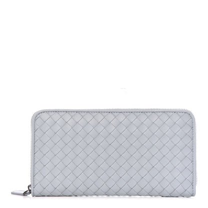 Bottega Veneta Nappa Intrecciato Zip Around Wallet Artic 1 of 11