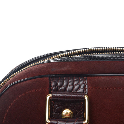 Louis Vuitton Suede Stamped Havane Bowler PM Brun 16 of 17