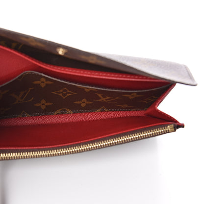 Louis Vuitton Monogram Emilie Wallet Red 5 of 7