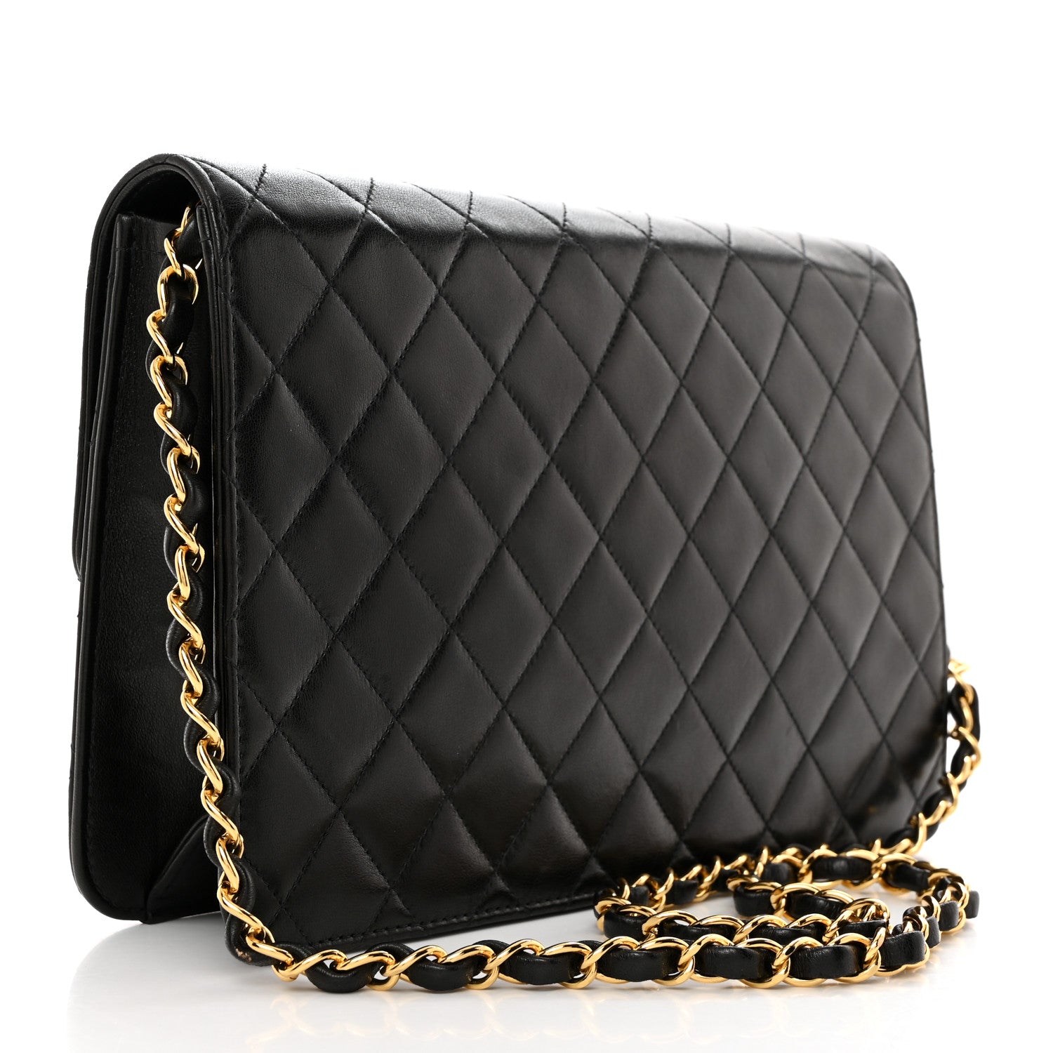 Chanel Lambskin Quilted Medium Single Flap Black 2 of 10