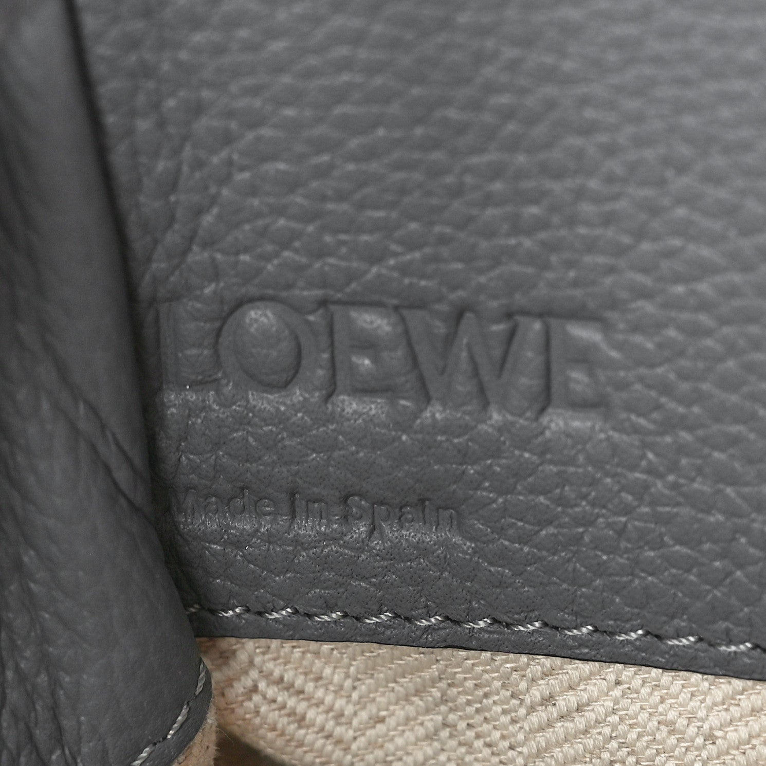 Loewe Soft Grained Calfskin Compact Hammock Shoulder Bag Grey 6 of 11