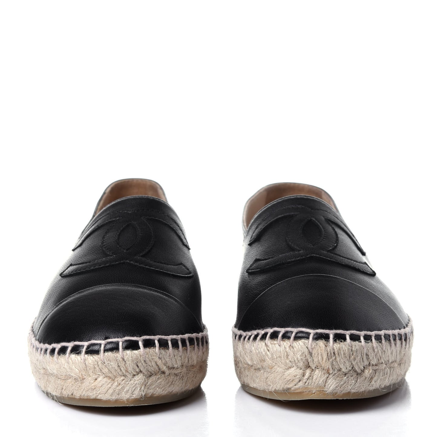 Lambskin CC Espadrilles 38 Black