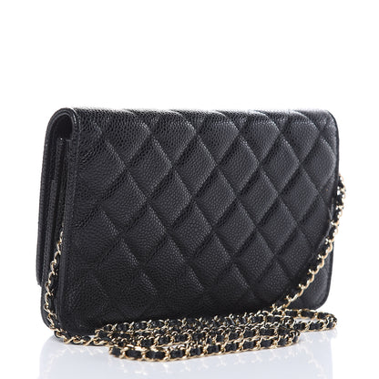 Chanel Caviar Quilted Golden Class Wallet On Chain WOC Black 3 of 11