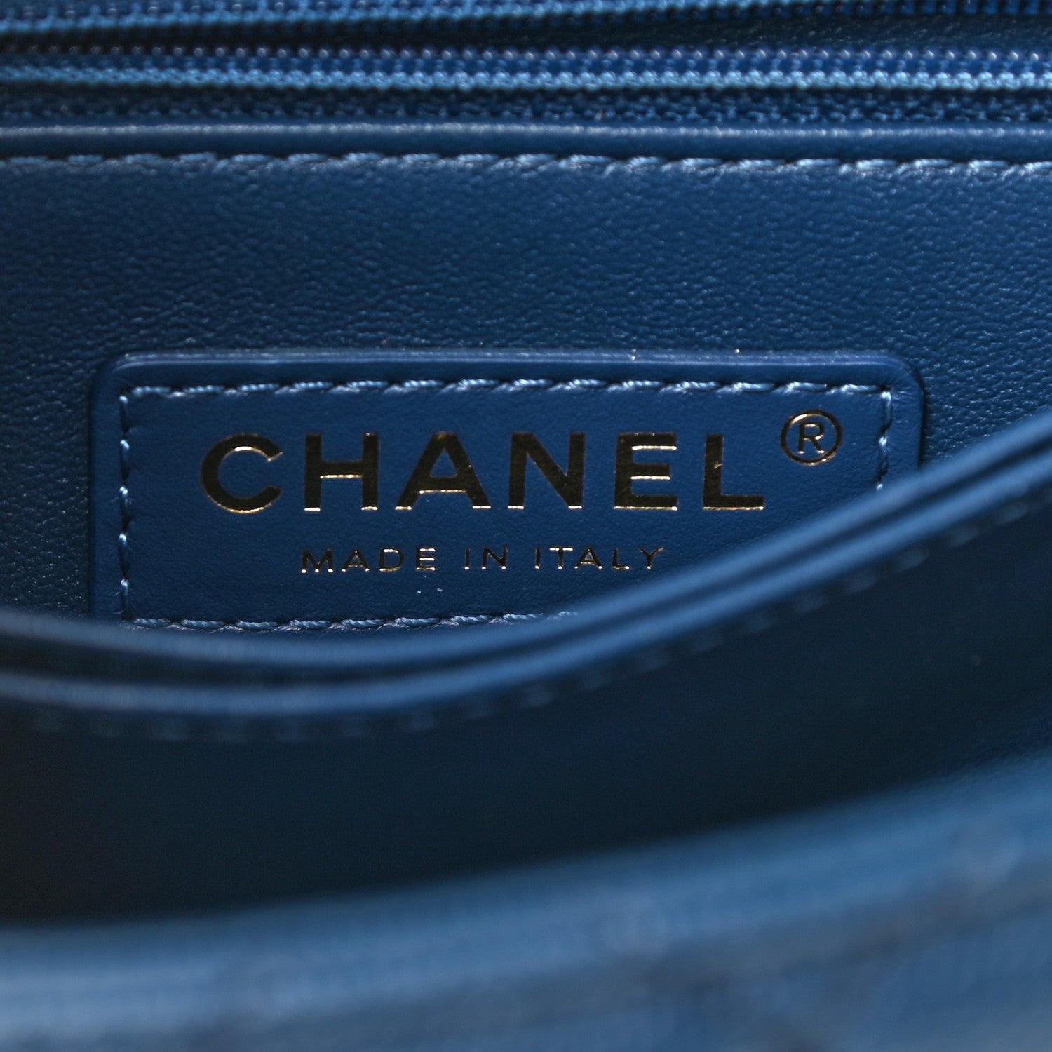 Chanel Caviar Quilted Lizard Embossed Mini Coco Handle Flap Dark Blue 6 of 10