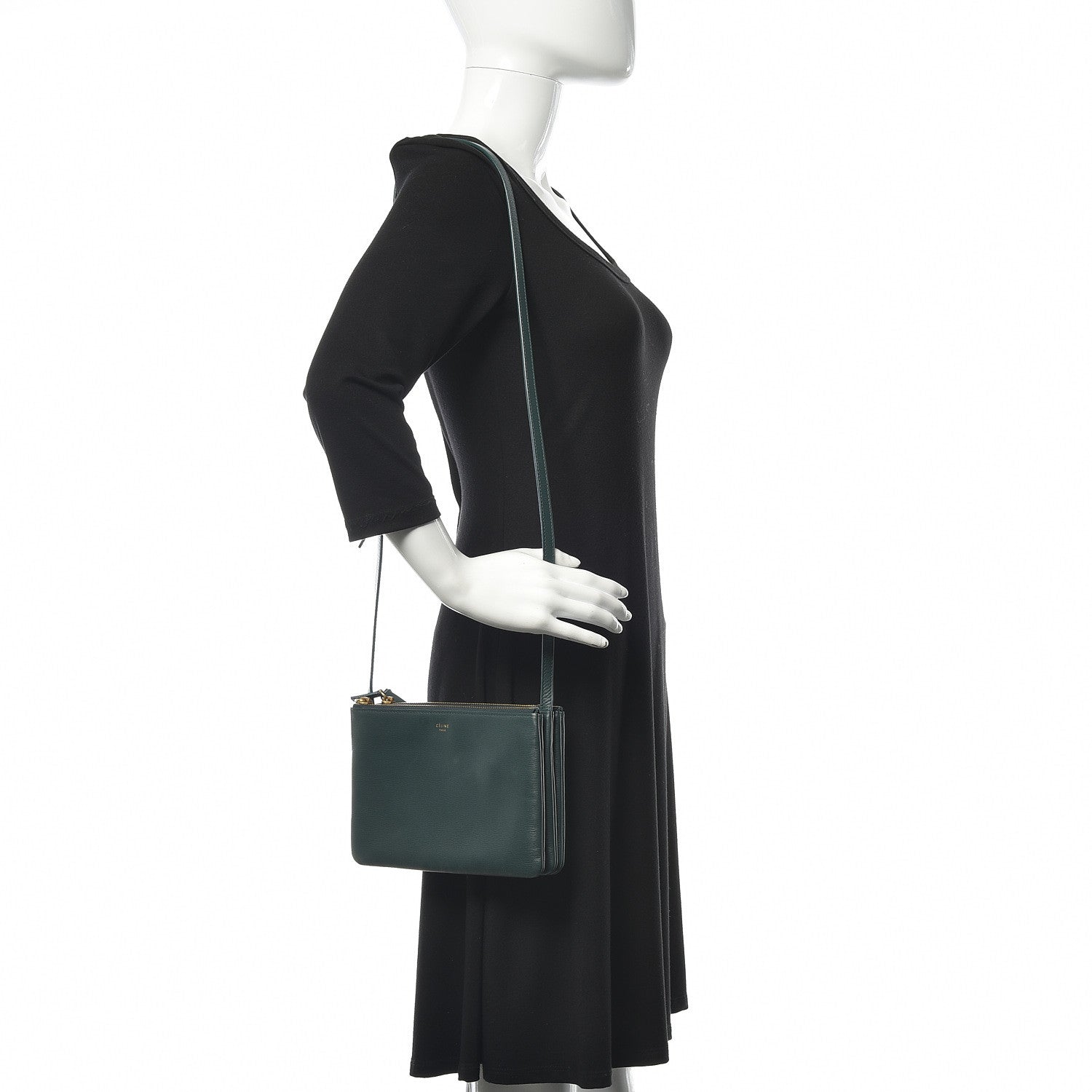 Celine Lambskin Small Trio Crossbody Bag Amazone 2 of 11