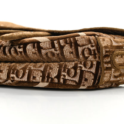 Christian Dior Velvet Oblique Saddle Bag Bronze 10 of 12