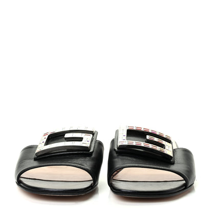 Gucci Malaga Kid Crystal Square G Madelyn Slide Sandals 39 Black 2 of 8