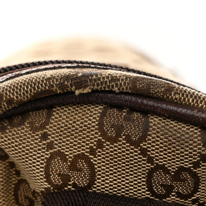 Gucci Monogram Natural Pigskin Large Diaper Bag Beige Ebony Cocoa Dark Chocolate 13 of 14