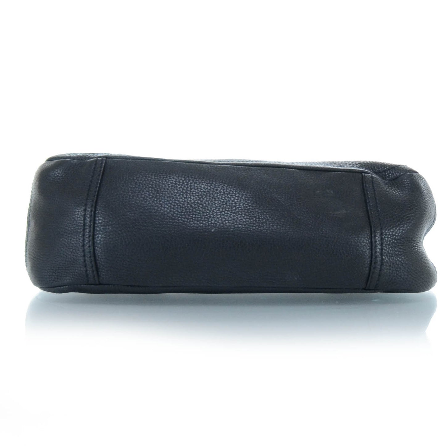Leather Small Hobo Bag Nero Black