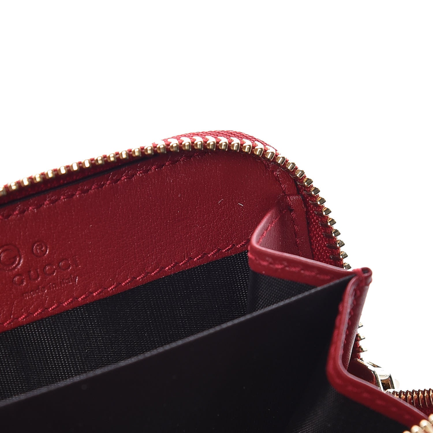Gucci Microguccissima Zip Around Card Case Red 11 of 14