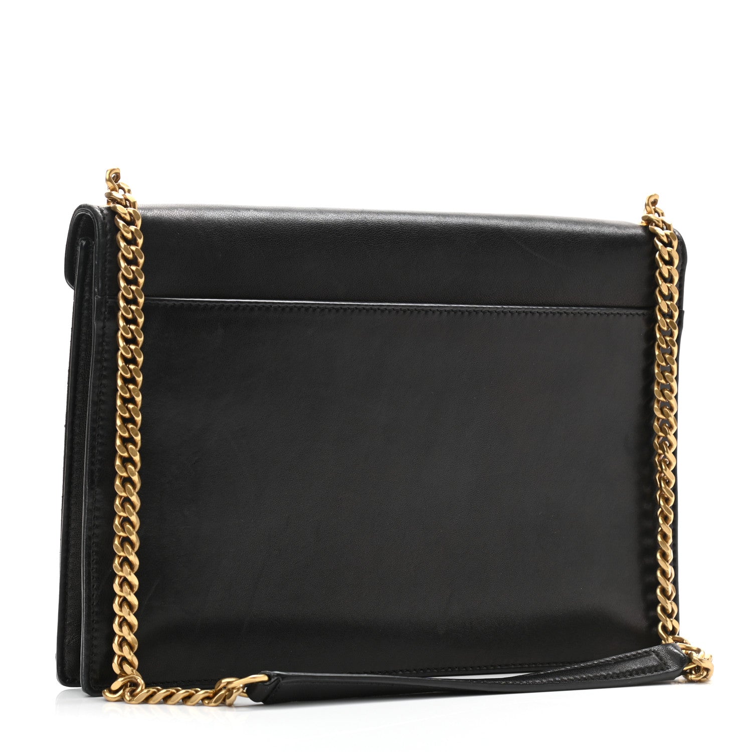 Saint Laurent Lambskin Quilted Monogram Gaby Chain Bag Black 3 of 9