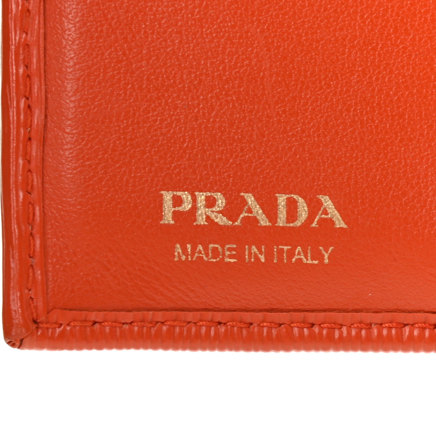 Prada Vitello Move Bifold Wallet Papaya 10 of 10