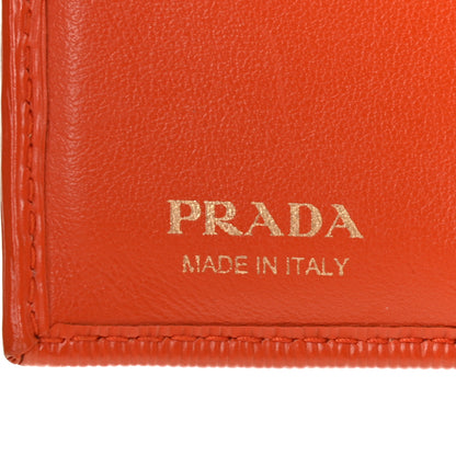 Prada Vitello Move Bifold Wallet Papaya 10 of 10