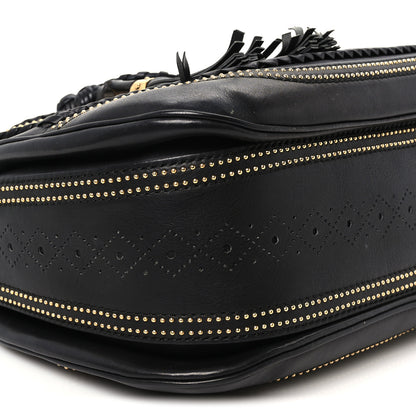 Gucci Calfskin New Bamboo Large Top Handle Bag Black 8 of 9