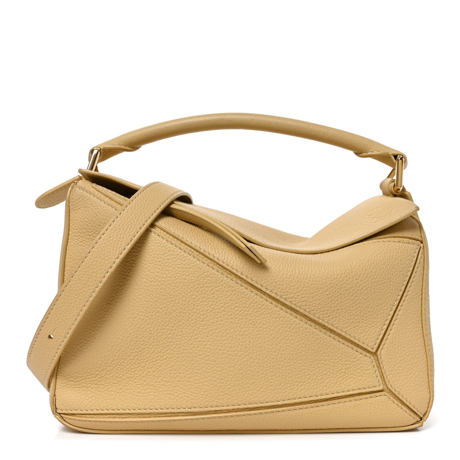 Loewe Grained Calfskin Small Puzzle Bag Dark Butter 1909925