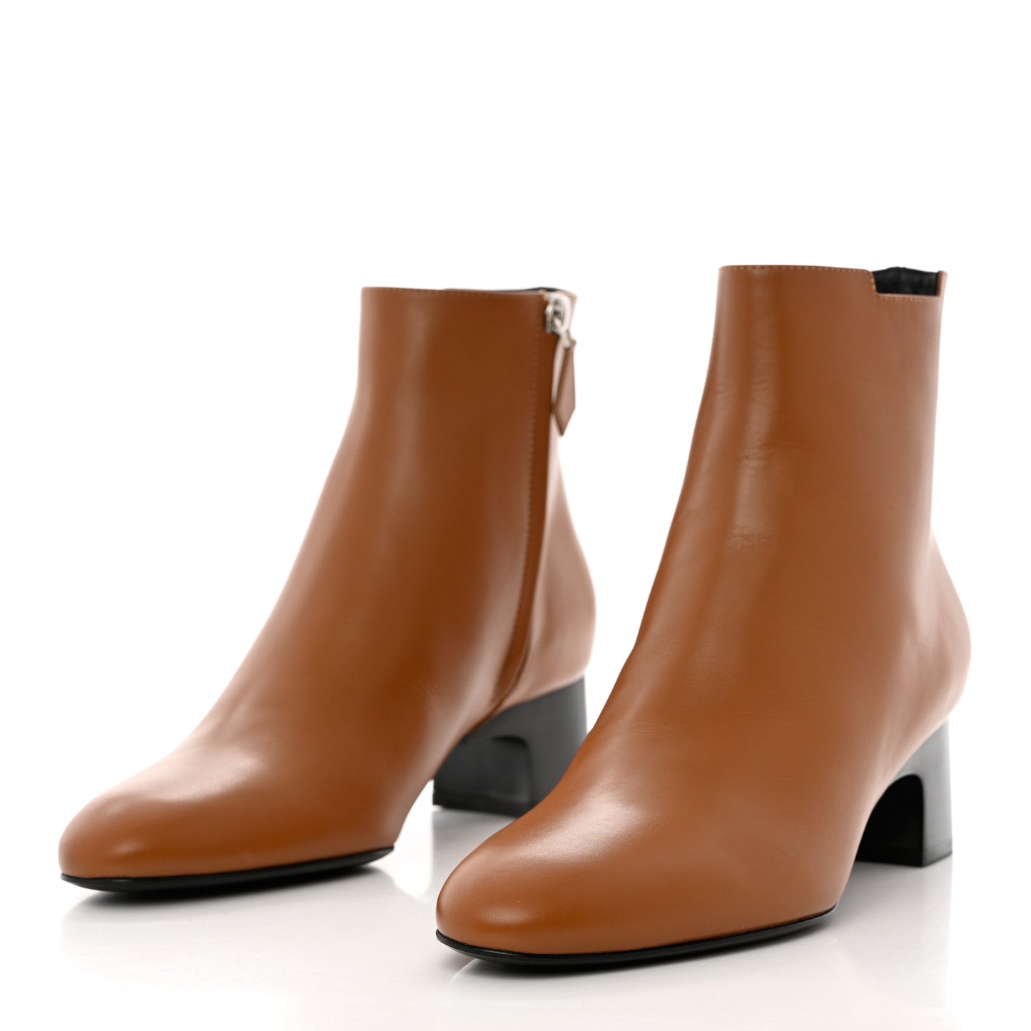 Calfskin Demarche Ankle Boots 37.5 Beige Dore