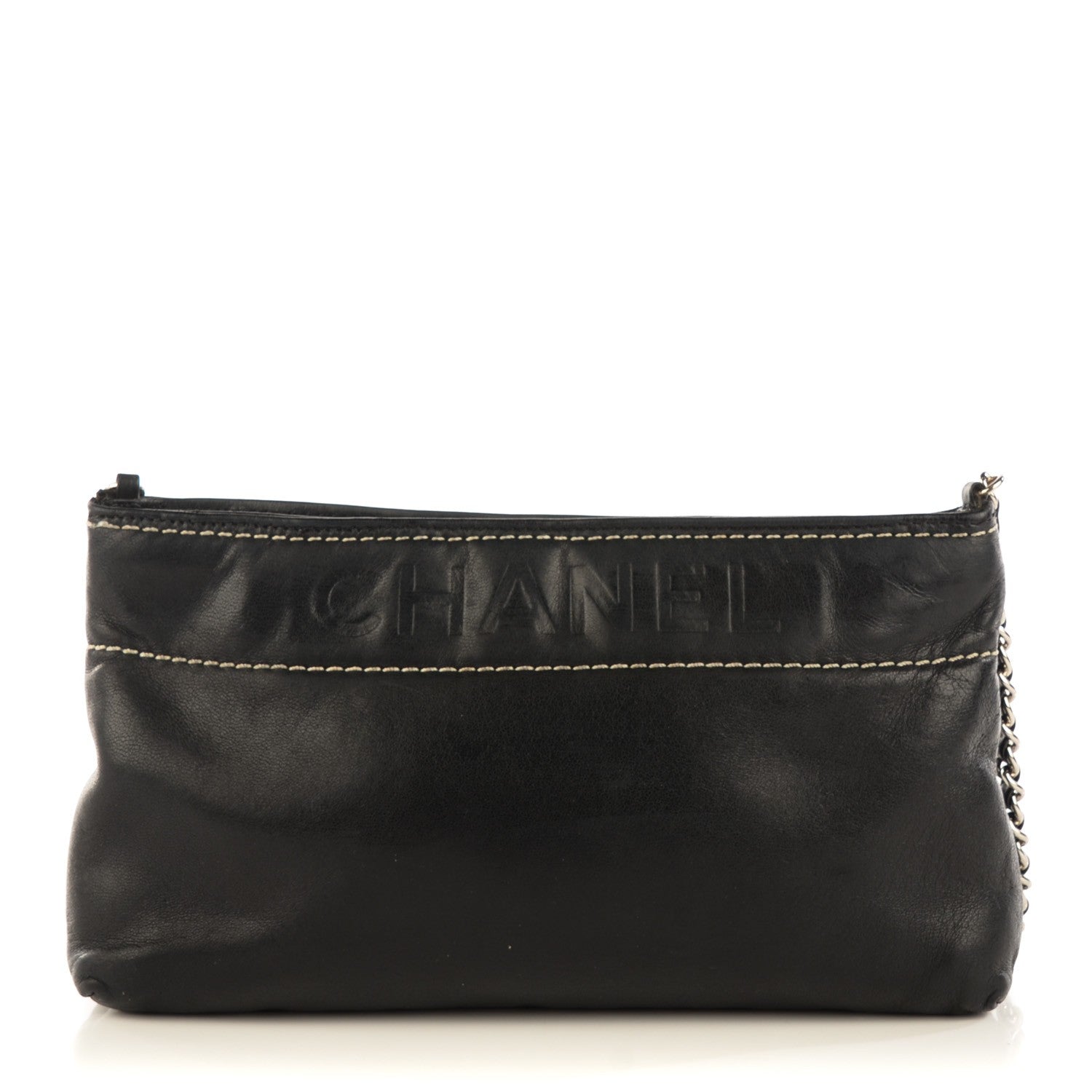 Chanel Lambskin Lax Pochette Black 1 of 7
