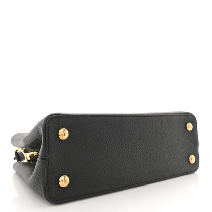 Louis Vuitton Taurillon Metallic Flowers Capucines PM Black 4 of 11