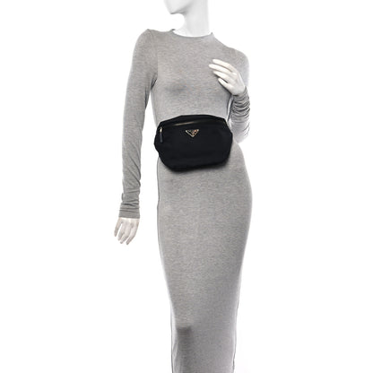 Prada Tessuto Nylon Saffiano Belt Bag Black 2 of 9