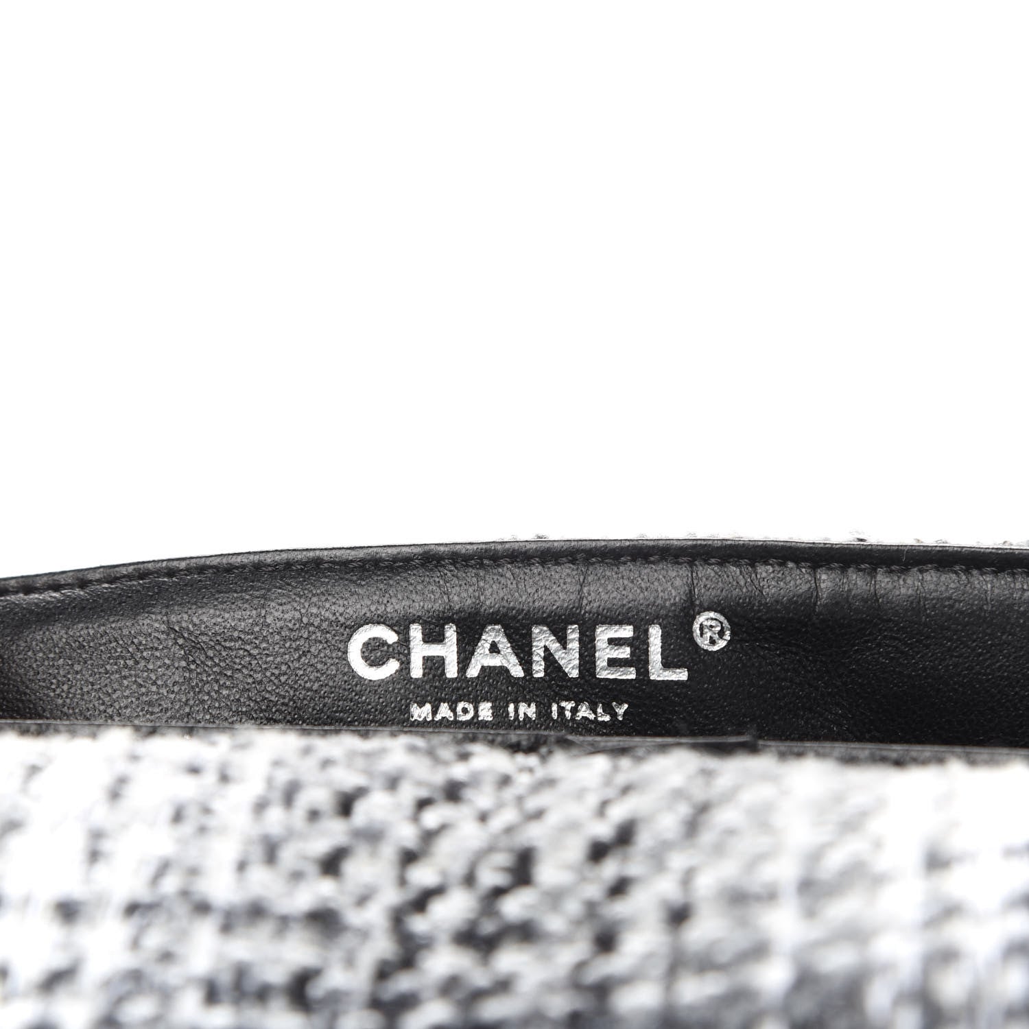 Chanel Tweed East West Flap Black White 8 of 9