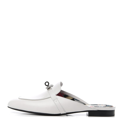 Hermes Calfskin Oz Mules 40 White 1 of 9