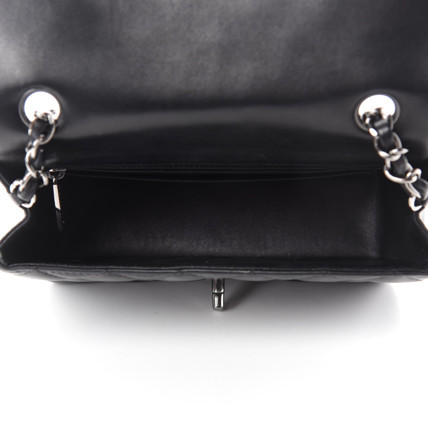 Chanel Lambskin Quilted Mini Rectangular Flap Black 5 of 10