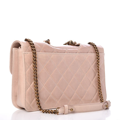 Chanel Glazed Calfskin Quilted Large Perfect Edge Flap Light Pink 3 of 9