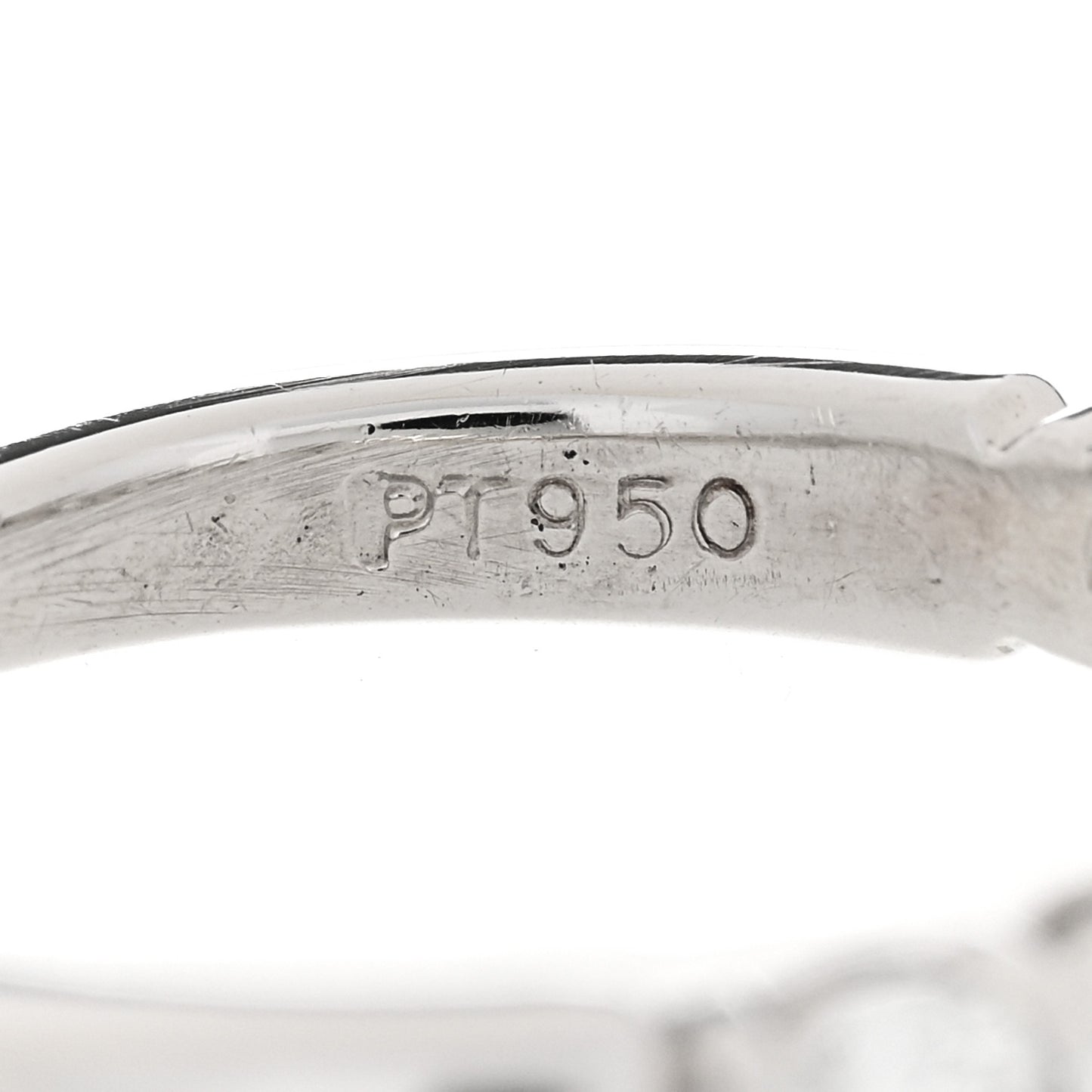 Platinum Diamond 3mm Embrace Half Circle Band Ring 49 5