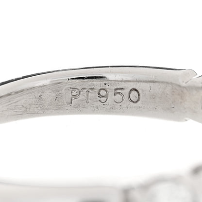 Tiffany Platinum Diamond 3mm Embrace Half Circle Band Ring 49 5 5 of 6